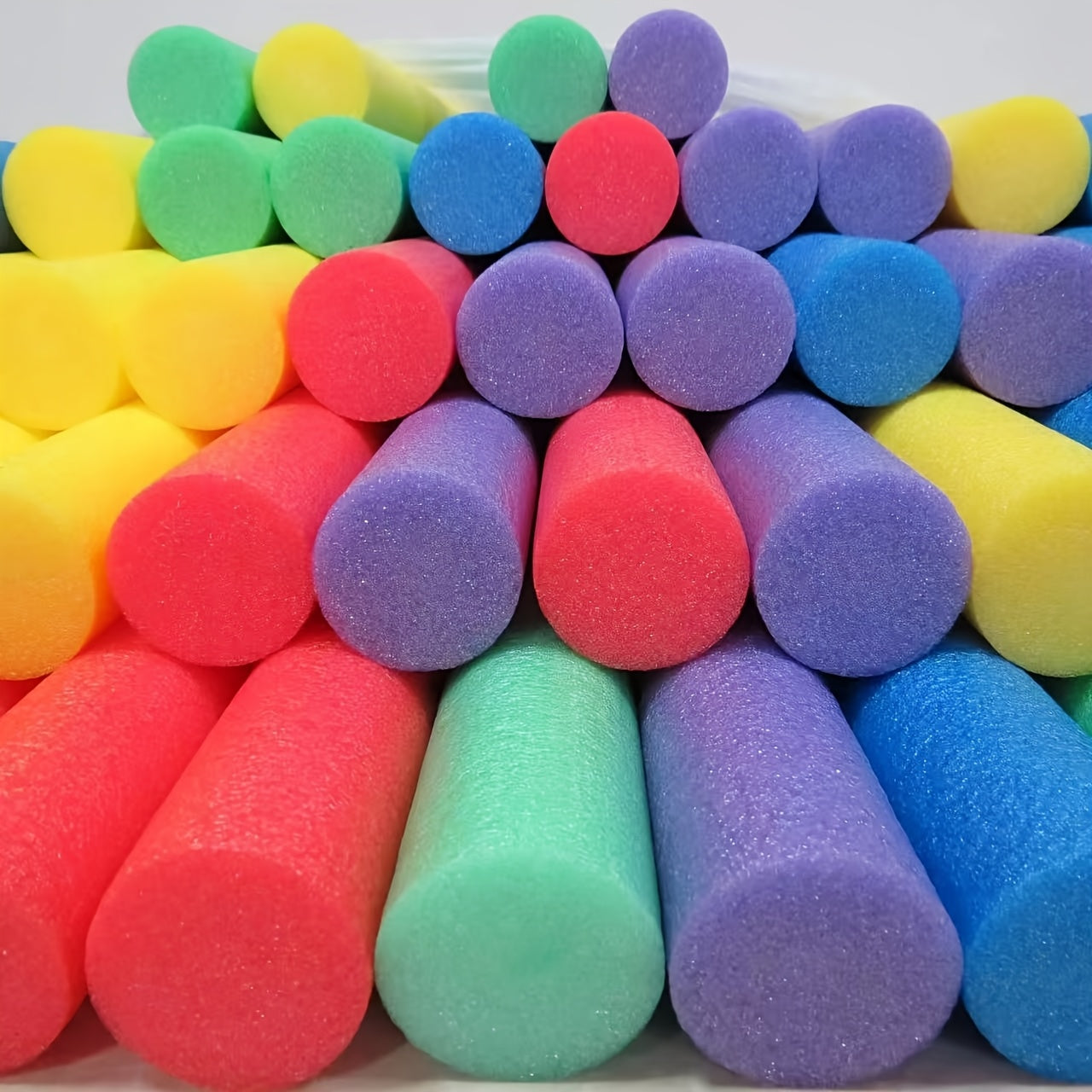 Foam swimming noodles.