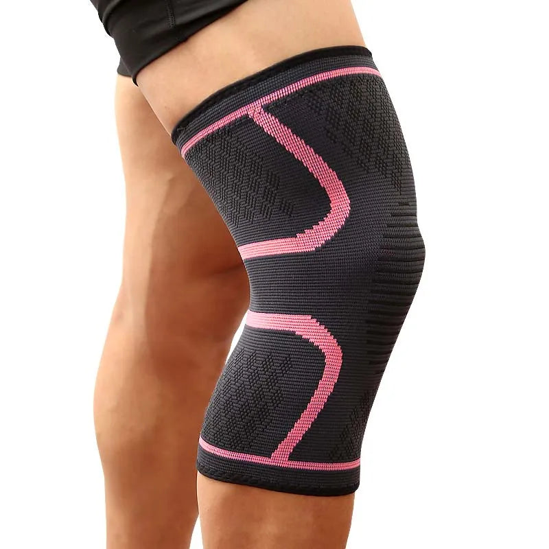 Genouillère de sport de compression en nylon élastique.