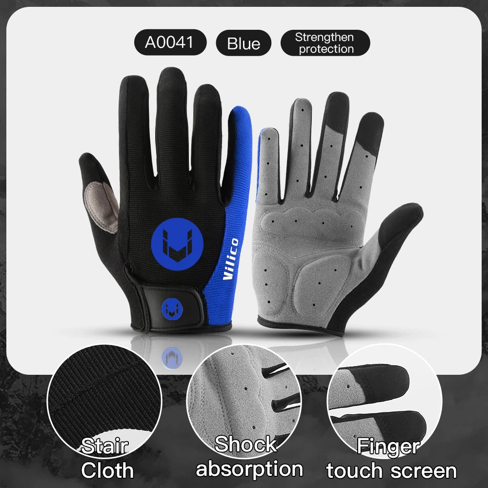 Gants de cyclisme VTT automne/hiver à doigts longs pour homme.