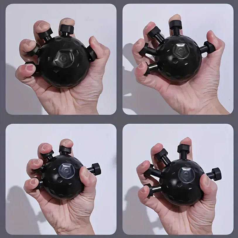 Finger trainer with manual handle. 