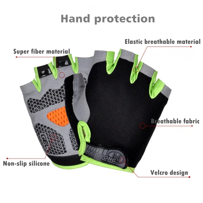 Gants de sport sans doigts pour salle de sport.