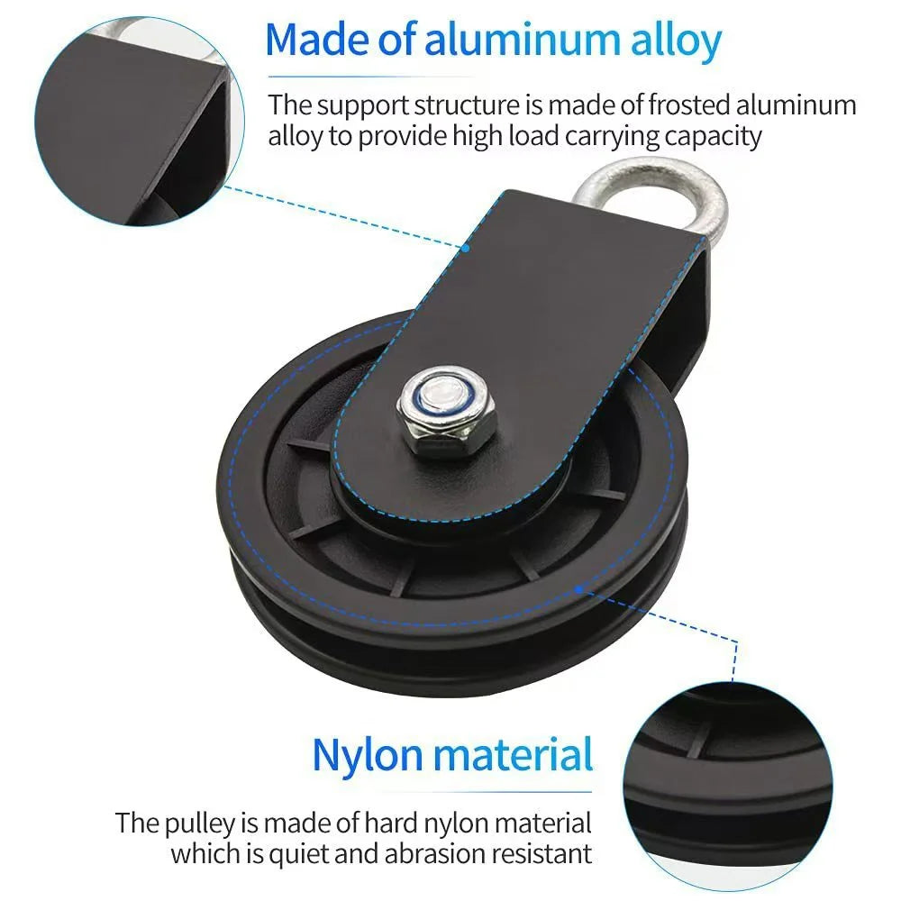 Système de poulie de fitness en acier inoxydable.