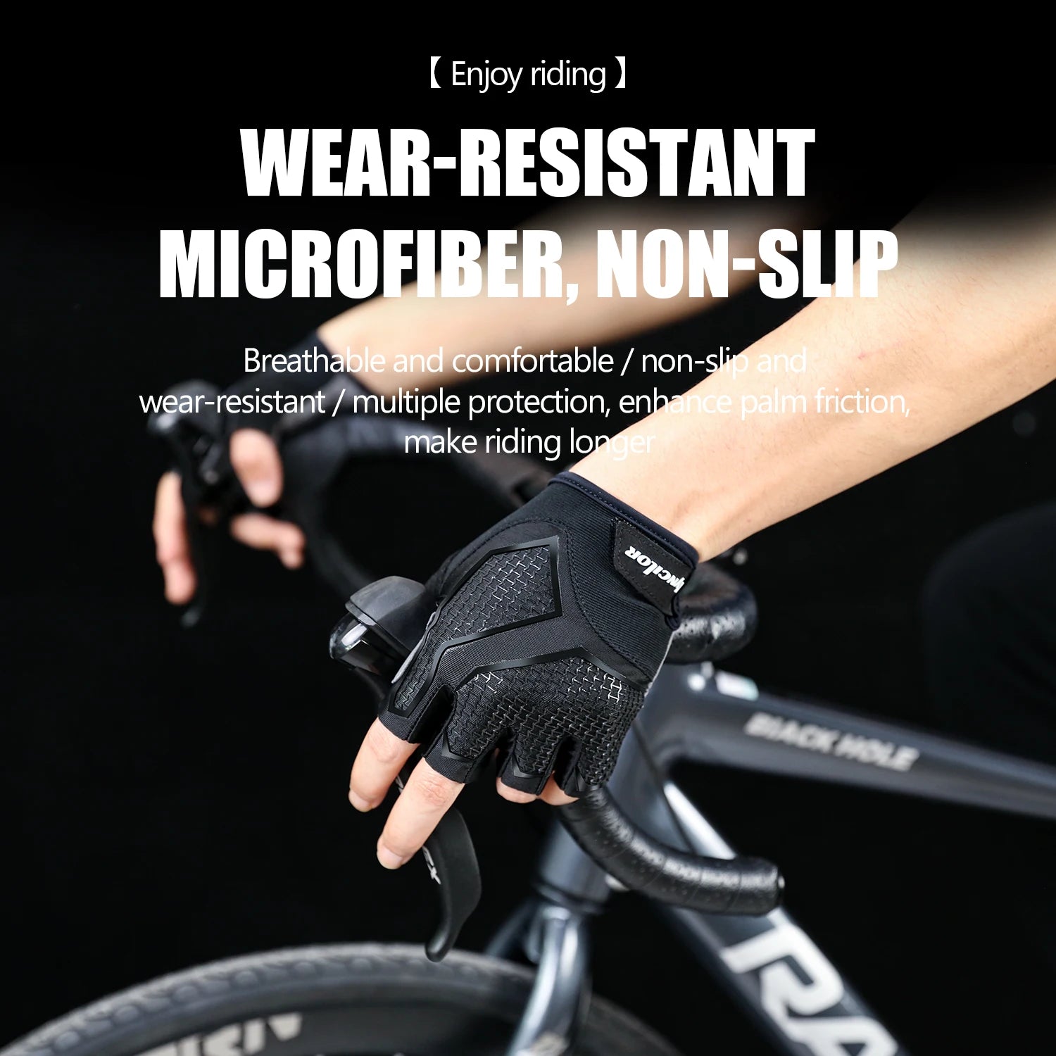 Gants de cyclisme d’été demi-doigts .