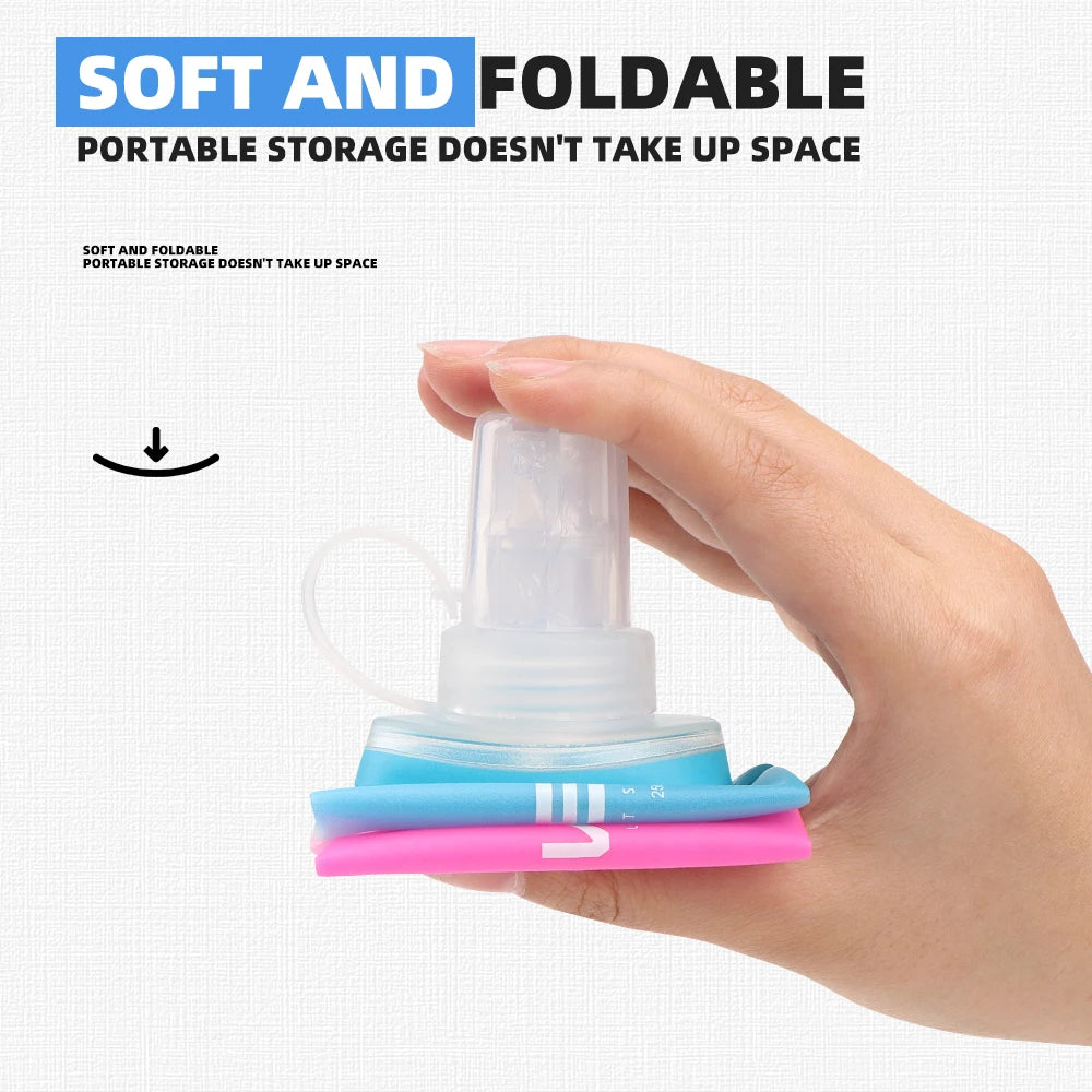 Bouteille d’eau pliable couleur dégradée.