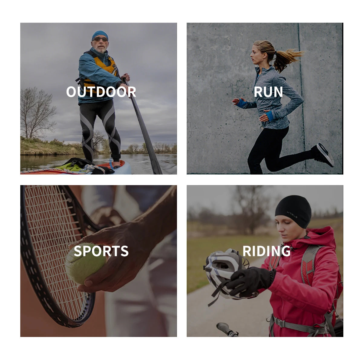 Casquette de sport de course.