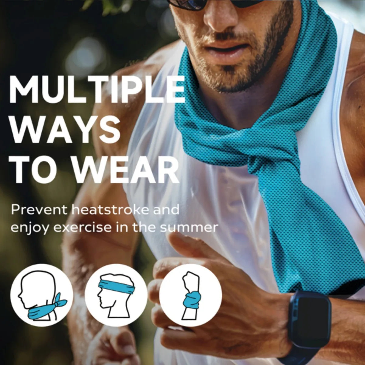 Lot de 4 serviettes rafraîchissantes en superfibre .