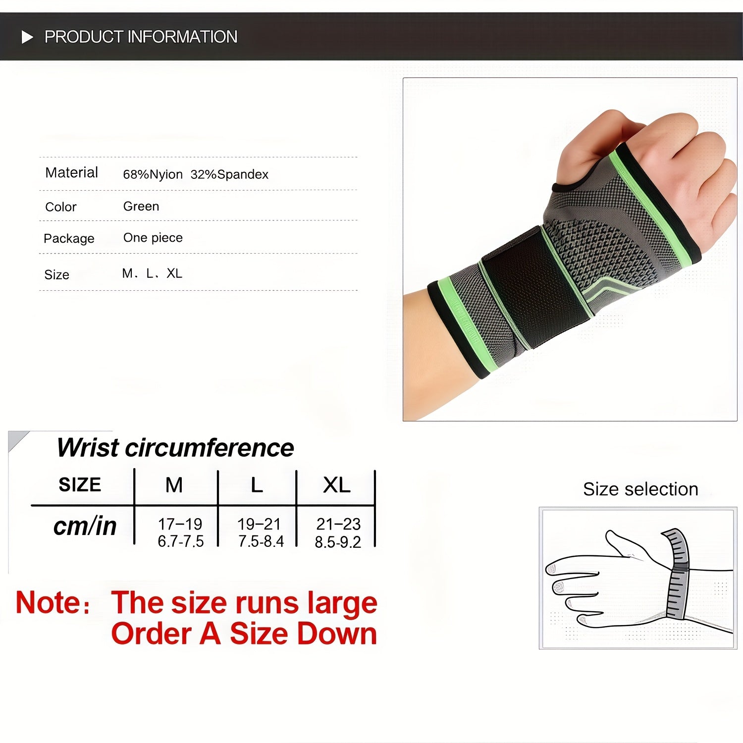 Adjustable wrist brace.